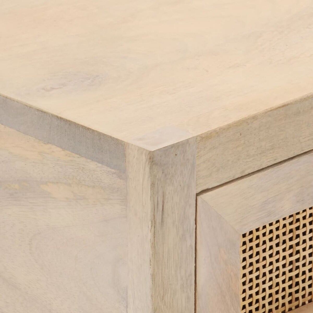 vidaXL Stolik konsolowy, 90x30x76 cm, lite drewno mango i żelazo