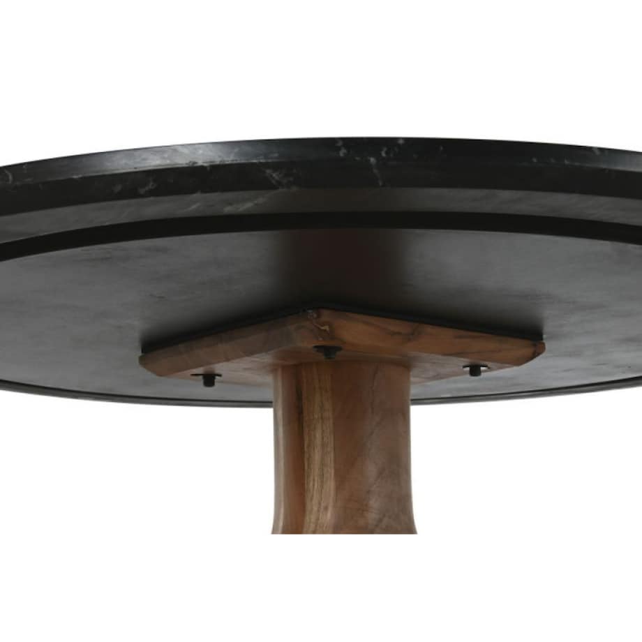 Okrągły stół z czarnym marmurowym blatem Ø115 cm KATTHE