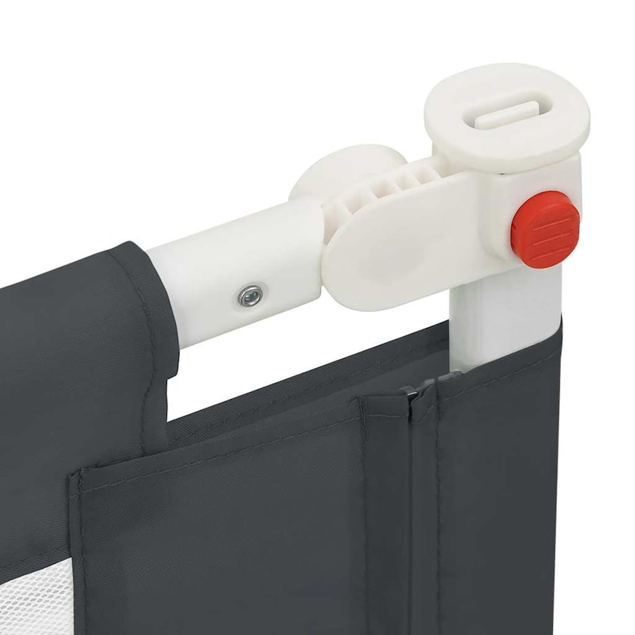 vidaXL Barierka do łóżeczka dziecięcego, ciemnoszara, 140x25 cm