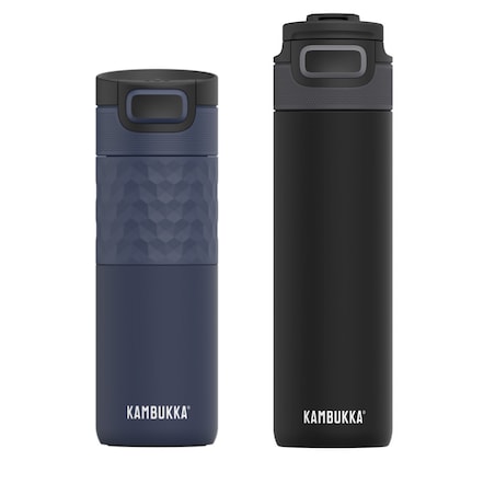 Kambukka kubek Etna Grip + butelka termiczna Elton Insulated Zestaw Classy Denim