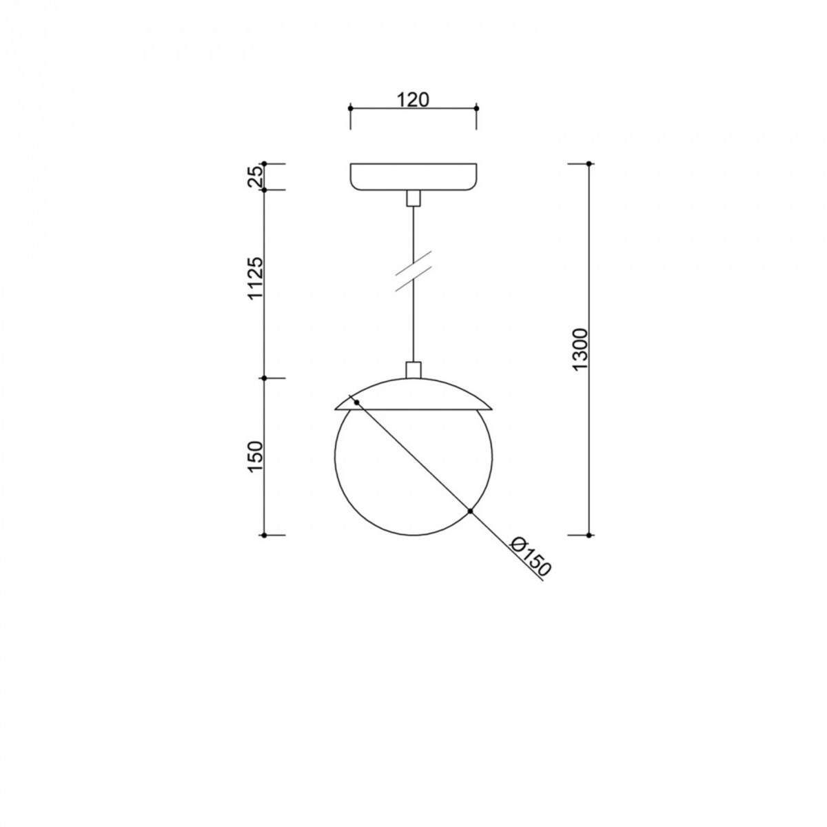 KUUL F czarna sufitowa lampa wisząca