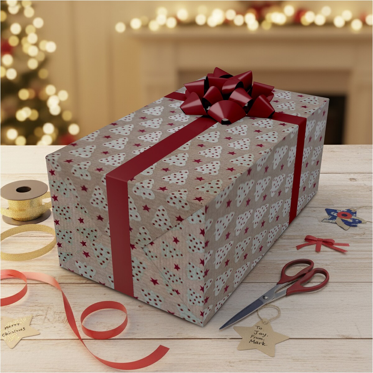 Papier Prezentowy Do Pakowania Prezentów 25 m MEGAROLKA Urodzinowy Do Paczek Ozdobny