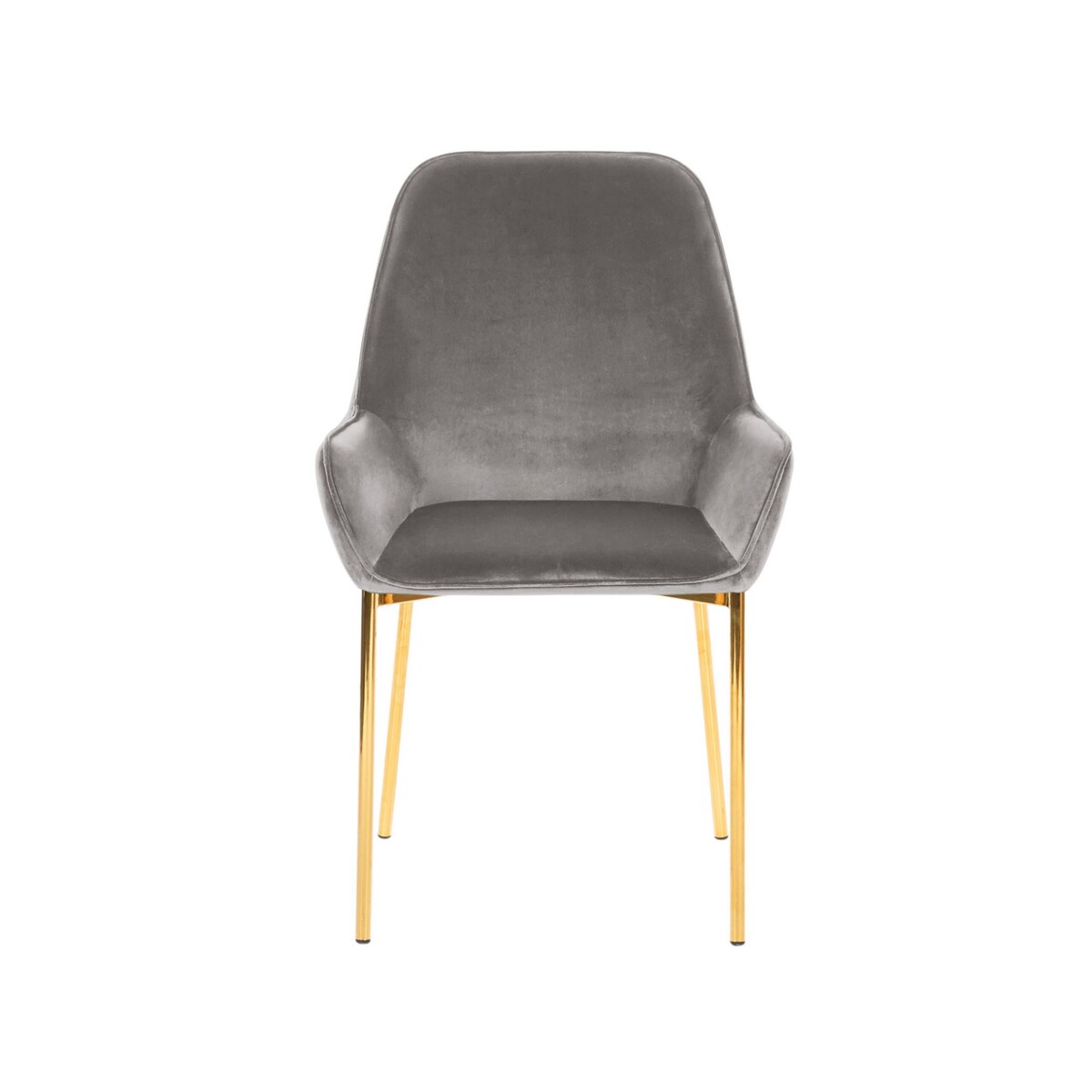 Zestaw 2 krzeseł do jadalni welurowy szary LOVERNA