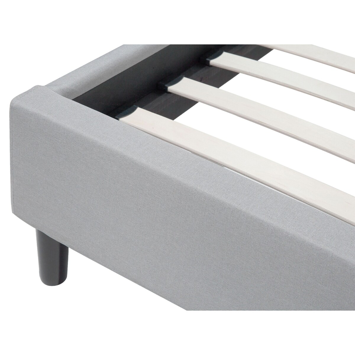 Łóżko tapicerowane 160 x 200 cm jasnoszare SAVERNE