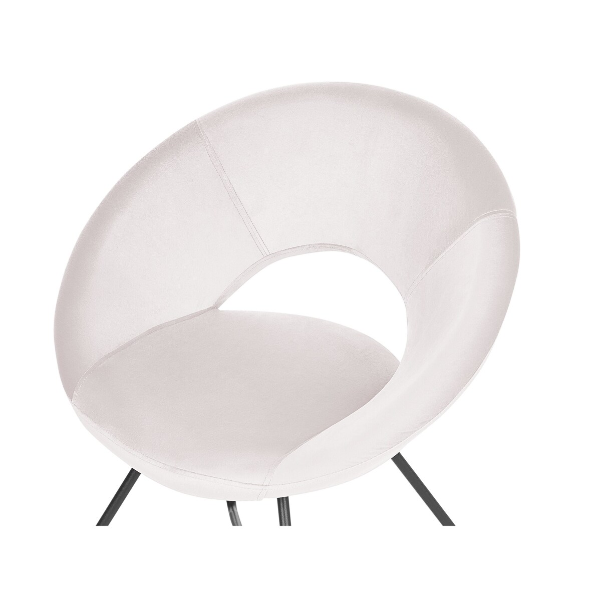 Fotel welurowy beżowy RACHEL