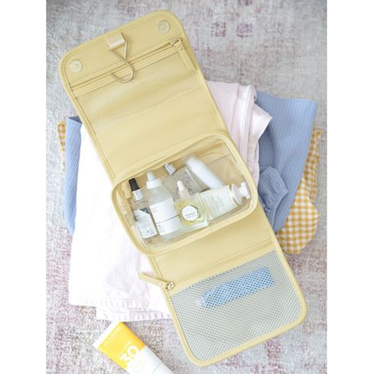 Kosmetyczka podróżna do zawieszenia Stackers żółta