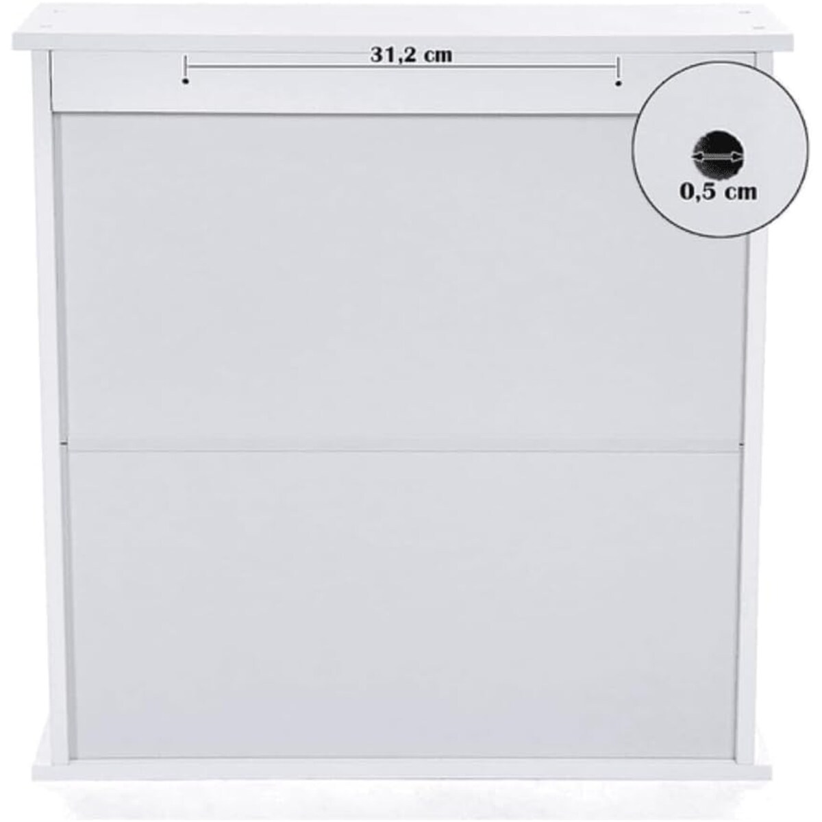 Szafka Łazienkowa 56X13X58 Cm Biały