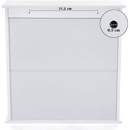 Szafka Łazienkowa 56X13X58 Cm Biały