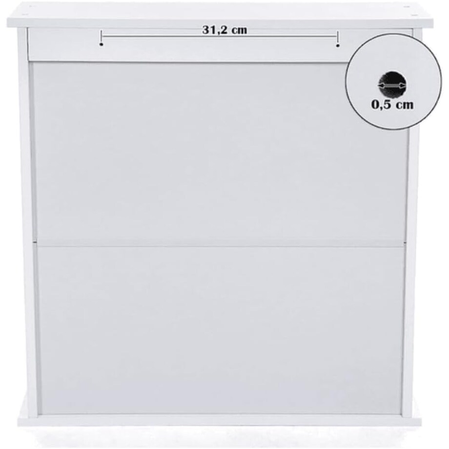 Szafka Łazienkowa 56X13X58 Cm Biały