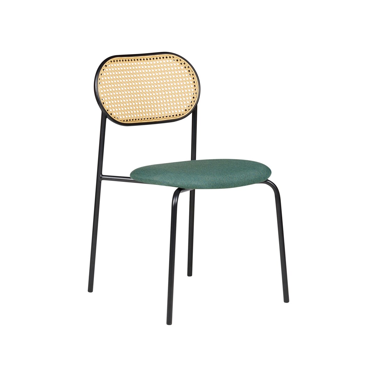 Zestaw 2 krzeseł do jadalni metalowy czarny ADAVER