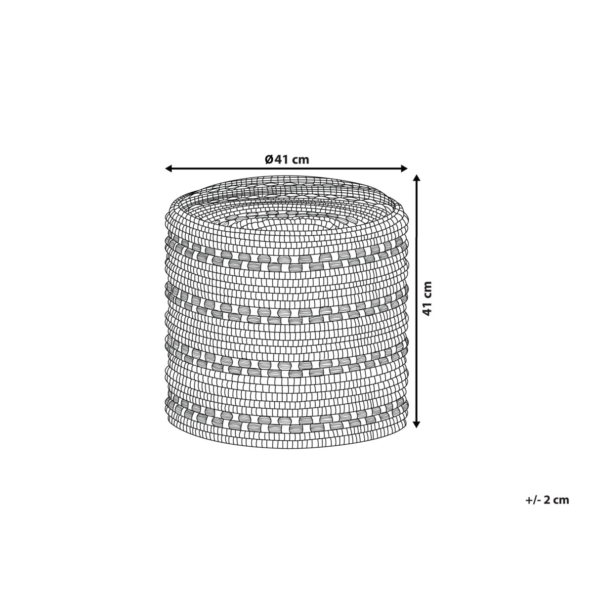 Puf ⌀ 41 cm czarno-biały GUNTUR