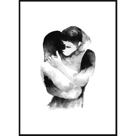 Poster Story, Plakat, Obraz - Zakochani w Objęciach, wymiary 30 x 42 cm
