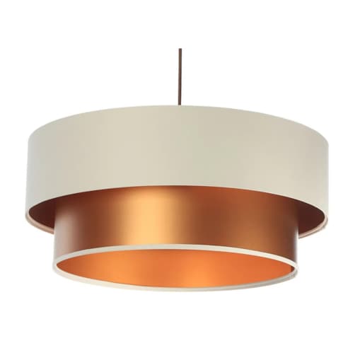 Lampa wisząca DOUBLE CREAM 50 kremowa/miedziana