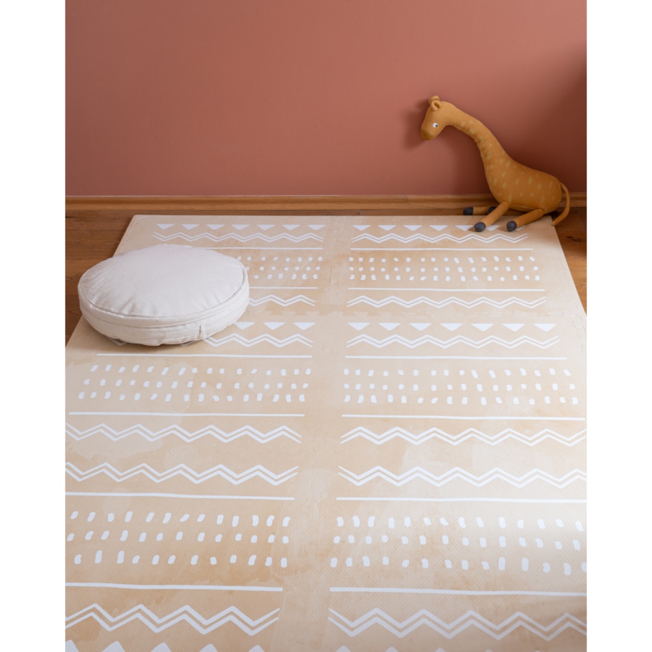 Mata Piankowa Puzzle OLYA KIDS wzór BOHO SAND 120x180 cm