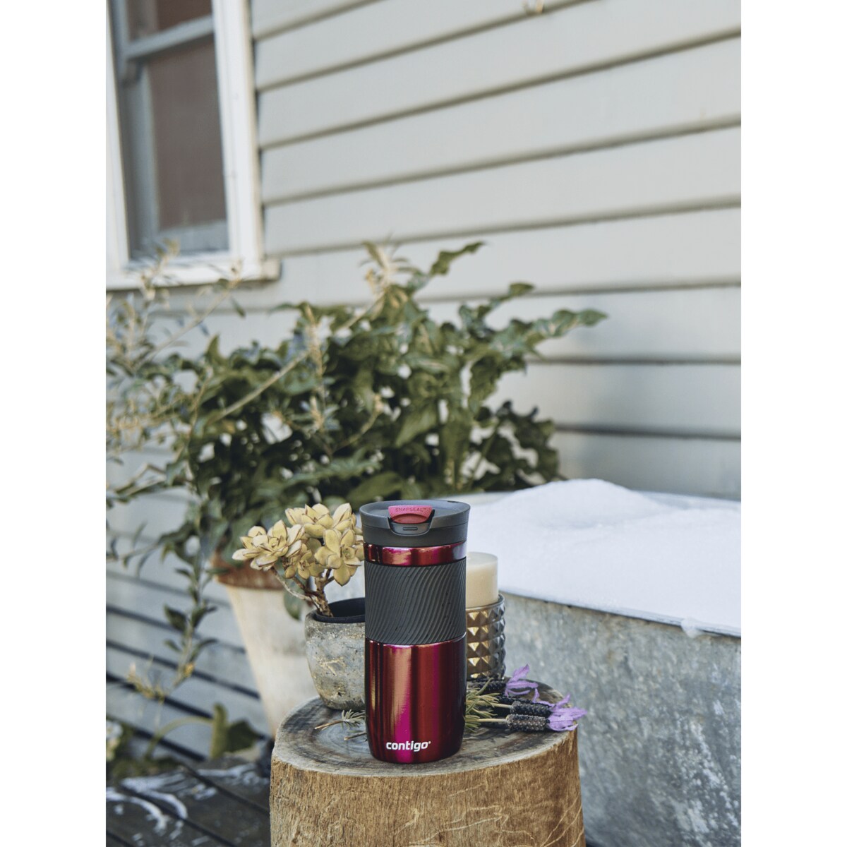 Kubek termiczny Contigo Byron 470ml - czerwony