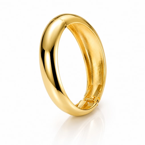 Bransoletka na rękę stal chirurgiczna pozłacana 14k złotem, obręcz BST1725