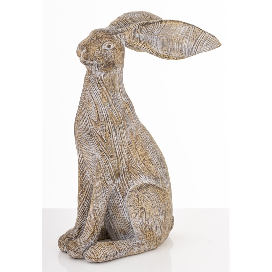 Dekoracja - brązowy królik 22x8,5x17 cm LEONIO-2