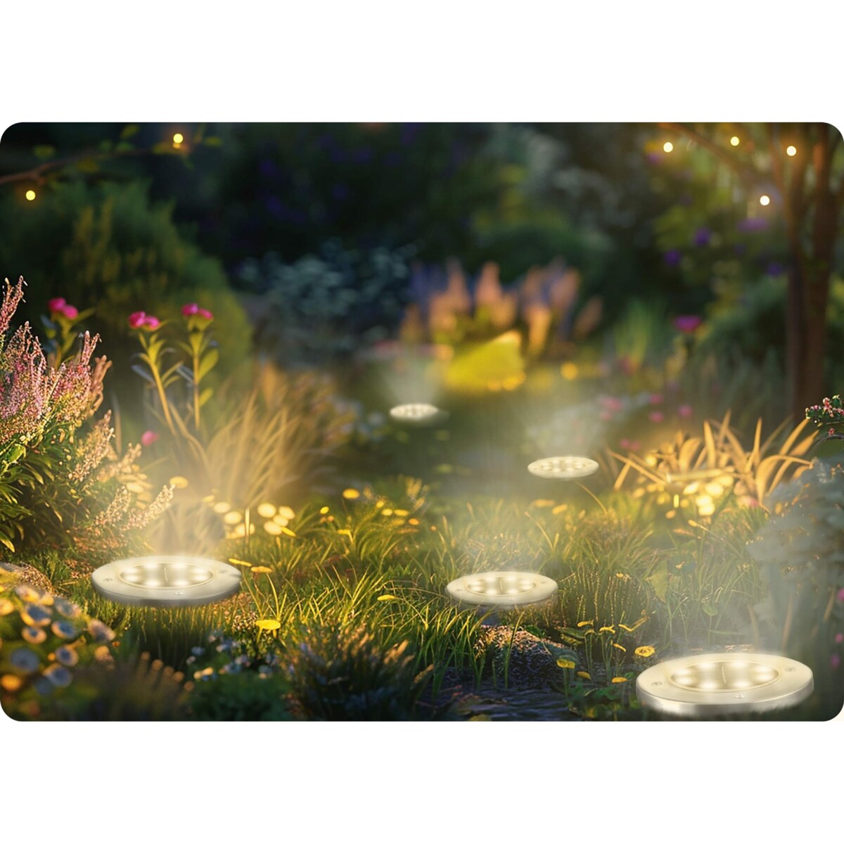 Lampki solarne do ogrodu naziemne wbijane Ilumen led 6szt.