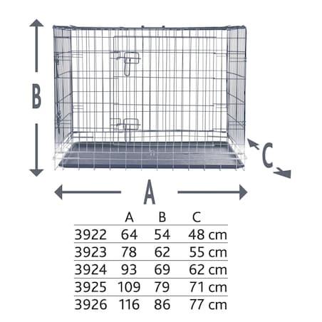 TRIXIE Kojec domowy dla psa, 64x54x48 cm, galwanizowany