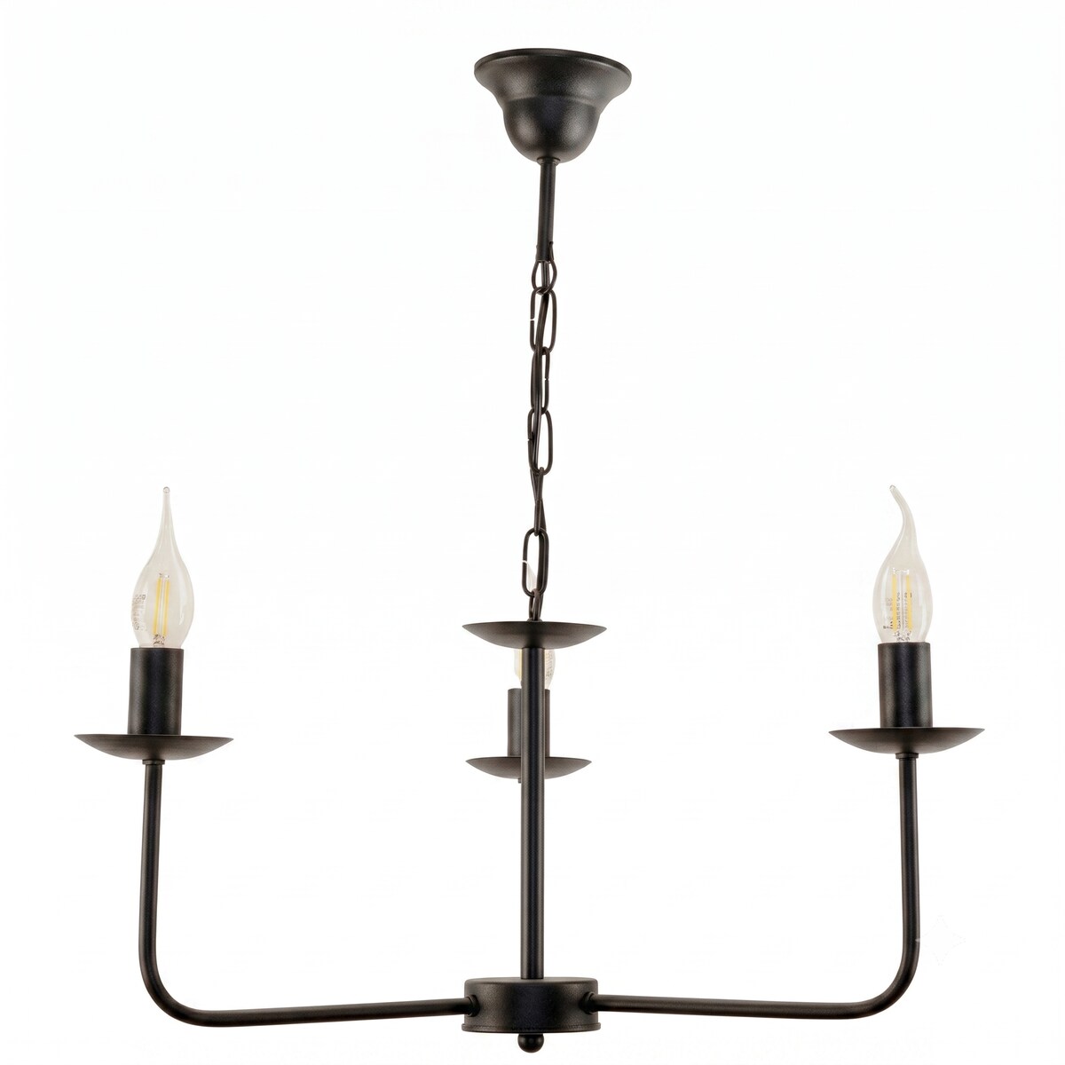 czarna lampa wisząca świecznikowa edylit do salonu loft