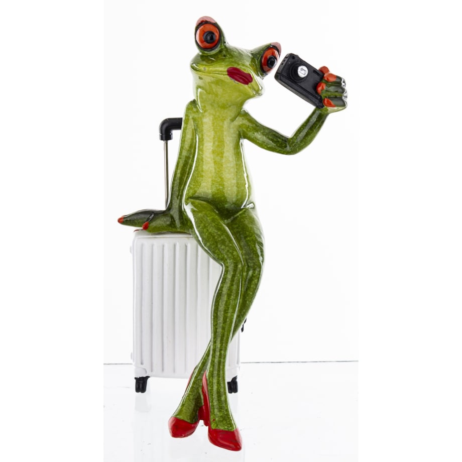 Figurka - żabka 17x8,8x7,5 cm FROGG turystka