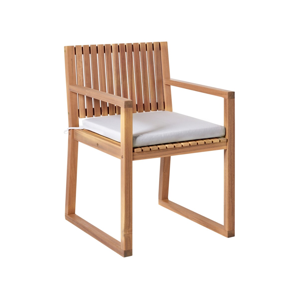 Zestaw ogrodowy dla 8 osób SASSARI PREMIUM z poduszkami Certyfikowane drewno akacjowe Jasnoszary