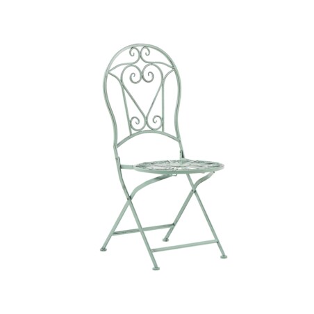 Zestaw 2 krzeseł ogrodowych metalowy zielony TRENTO