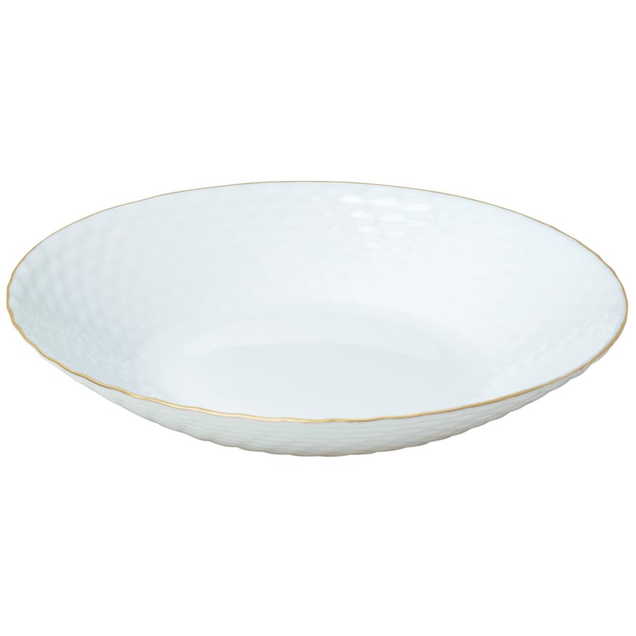 Zastawa stołowa Serwis Komplet talerzy 18 elementów na 6 osób złoty rant KINGHOFF