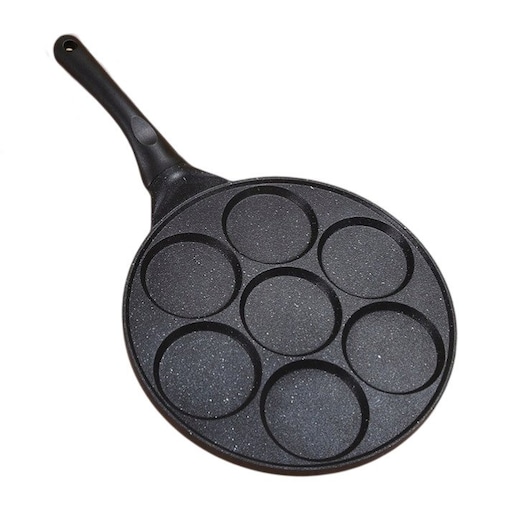 Patelnia do smażenia jajek pancake placuszków placków nieprzywierająca 26 cm 7 otworów ZILNER ZL-2415