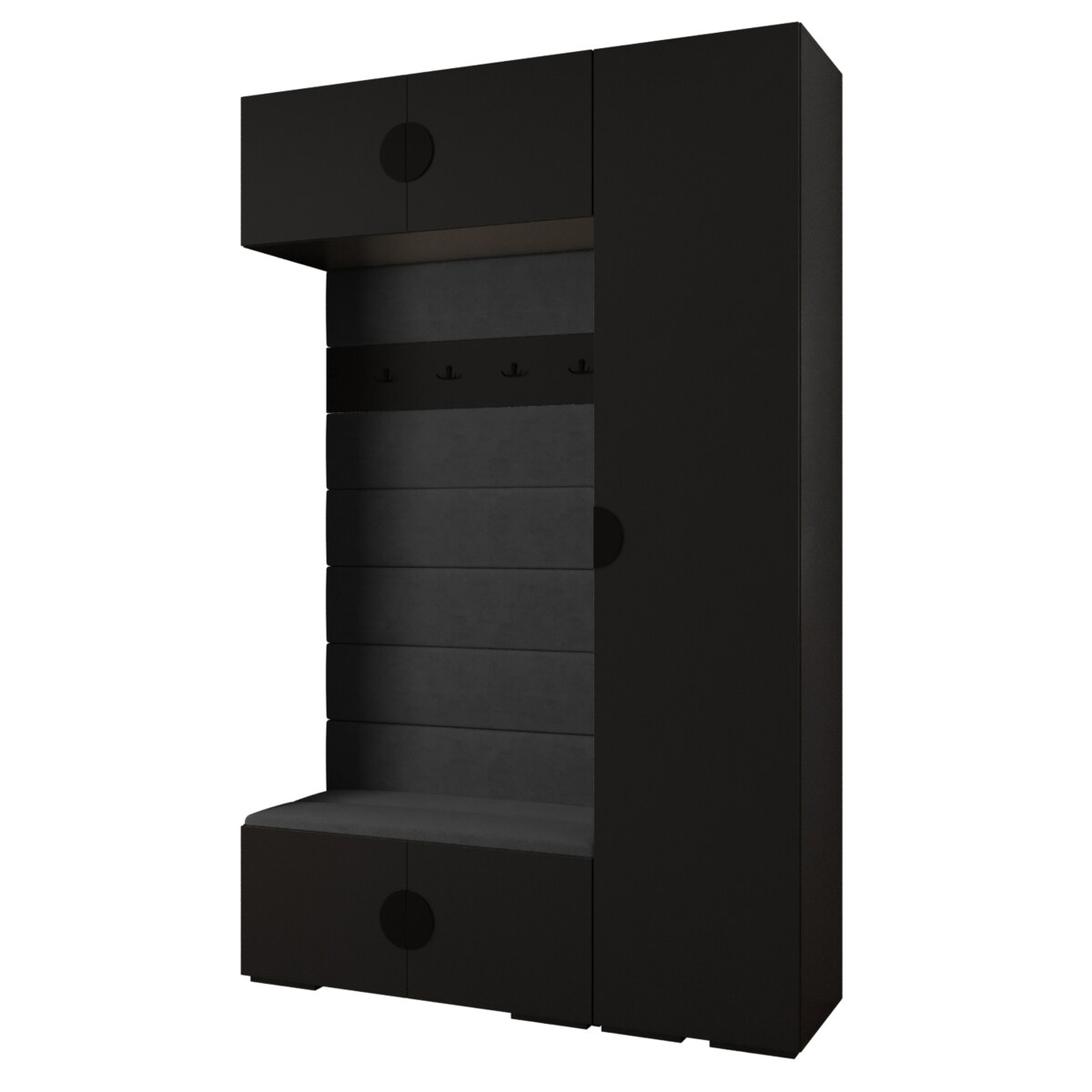 Garderoba do przedpokoju INOVA 4 Z19 czarny+czarny+manila18