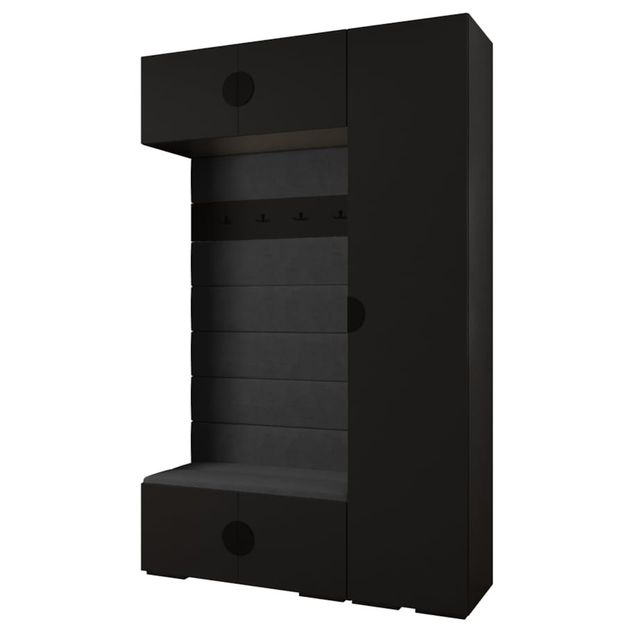 Garderoba do przedpokoju INOVA 4 Z19 czarny+czarny+manila18