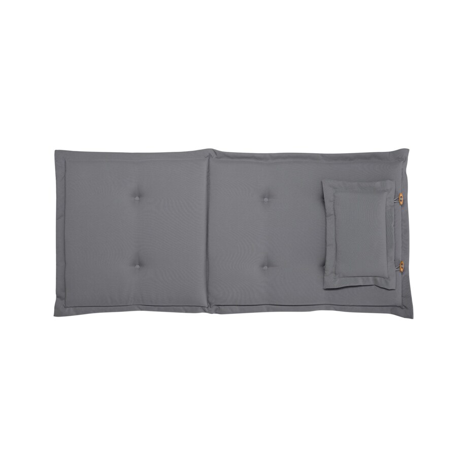 Zestaw 6 krzeseł ogrodowych z poduszkami AMANTEA Drewno akacjowe Szary