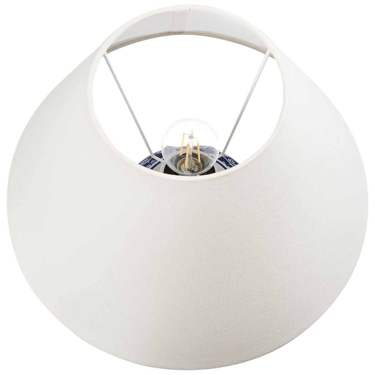 Lampa stołowa ANGELES Porcelana Niebieski