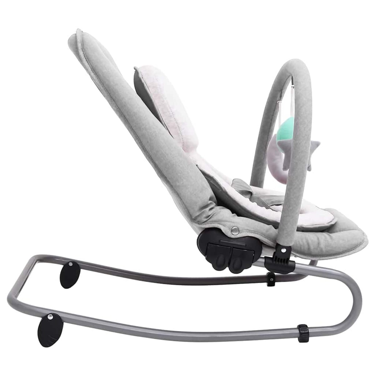 vidaXL Bujaczek niemowlęcy, jasnoszary, stalowy