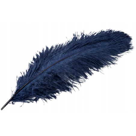 PIÓRO DEKORACYJNE STRUSIE granatowe 60cm