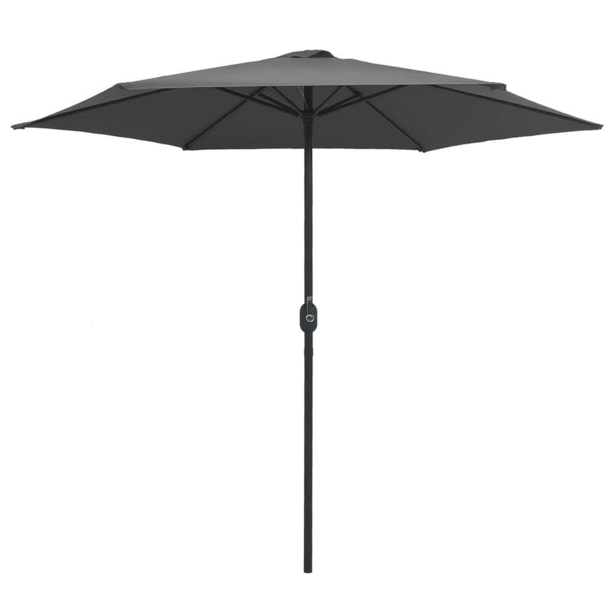 vidaXL Parasol ogrodowy na aluminiowym słupku, 270x246 cm, antracytowy