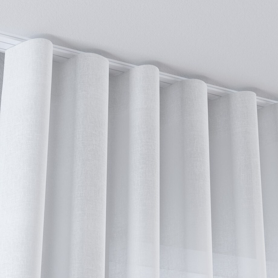 Zasłona na taśmie wave 130x260 prześwitujący ecru