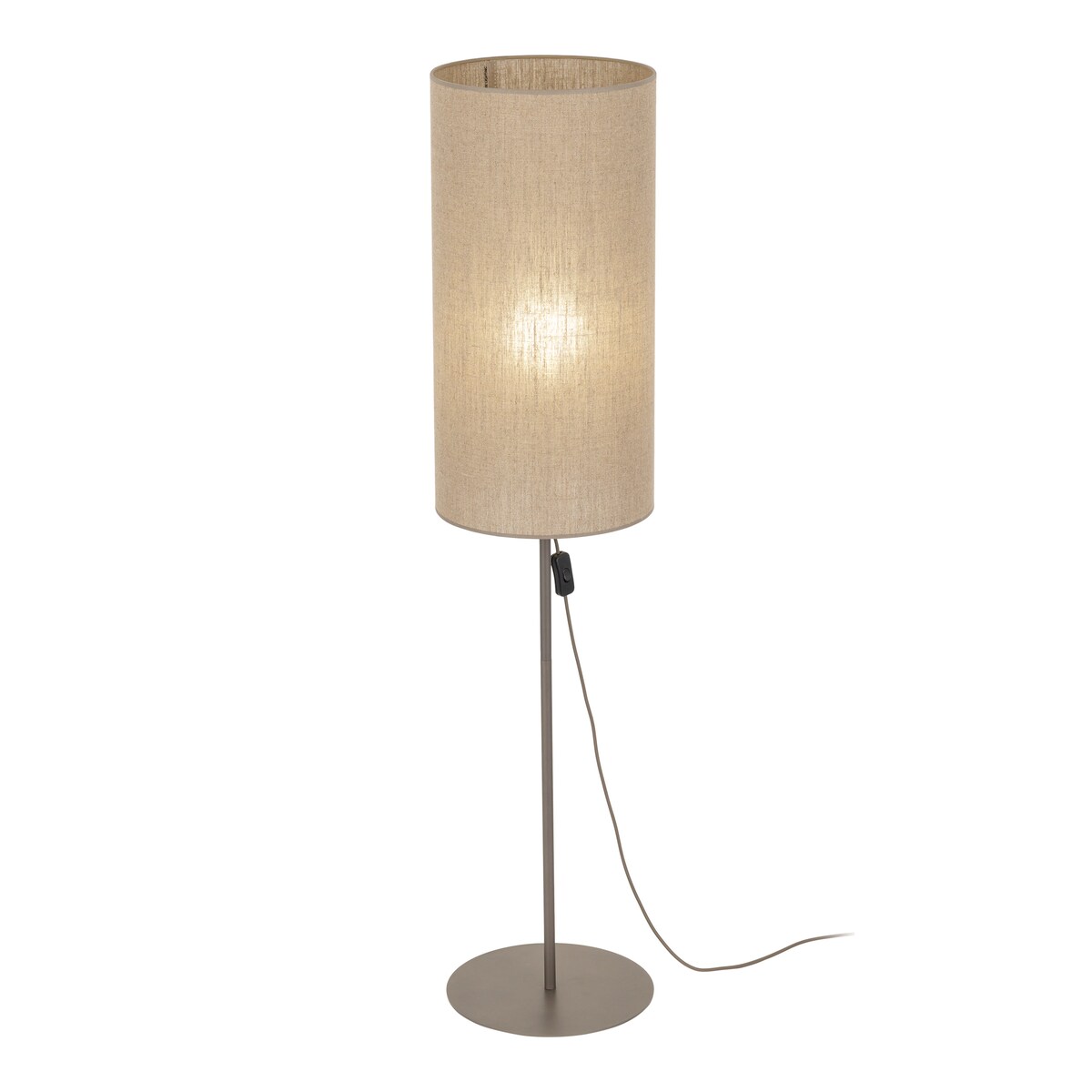 Lampa podłogowa TK Lighting FIENO NEW BROWN 16197 brązowa, tekstylny klosz, E27, 133 cm