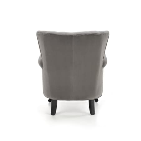 FOTEL WYPOCZYNKOWY Vader szary DREWNIANE NOGI aksamitny