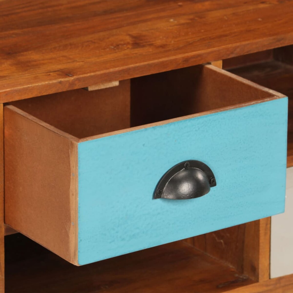 vidaXL Szafka pod TV z 3 szufladami, 110x35x50 cm, drewno akacjowe