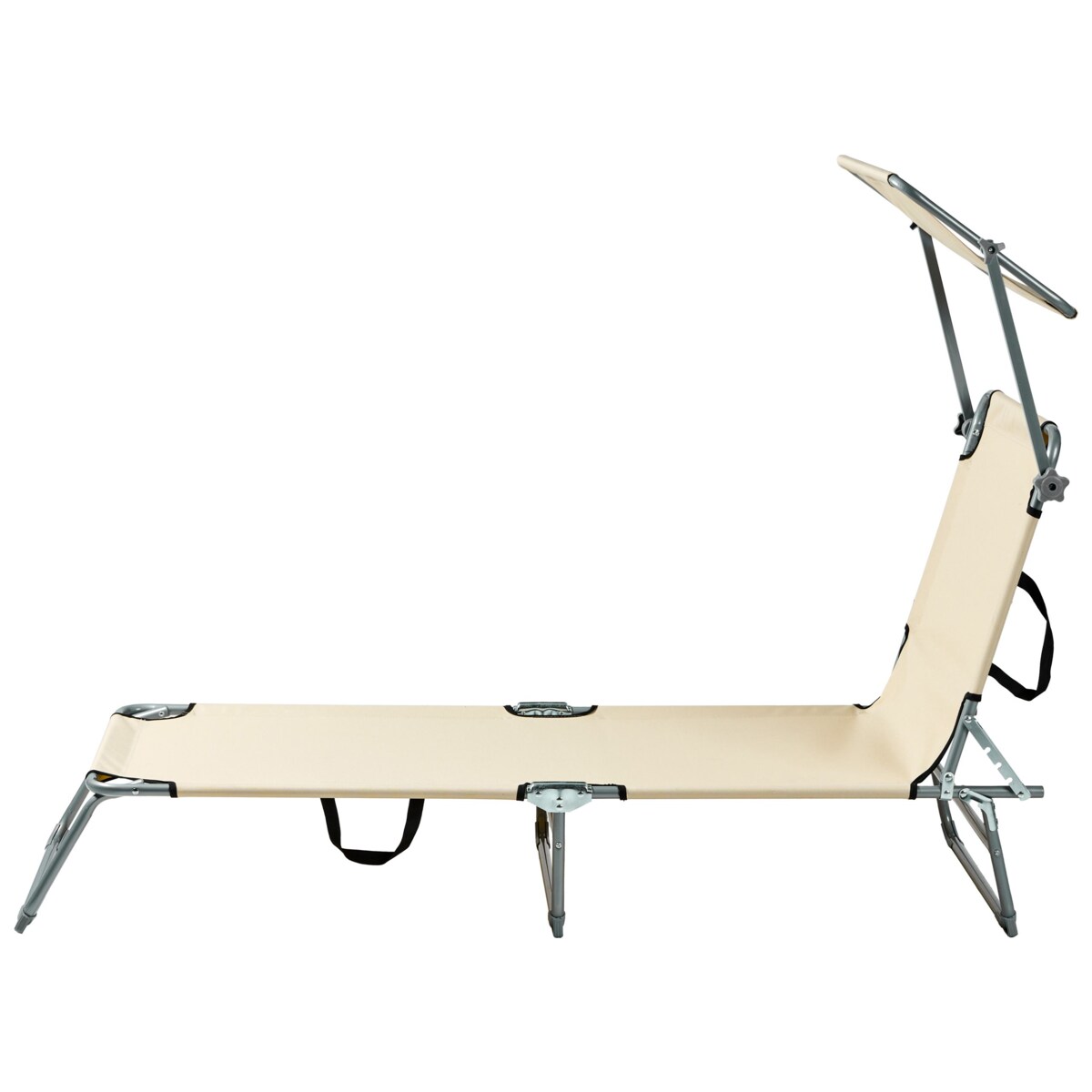 Leżak ogrodowy FOLIGNO Metal Beżowy