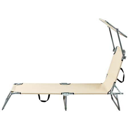 Leżak ogrodowy FOLIGNO Metal Beżowy