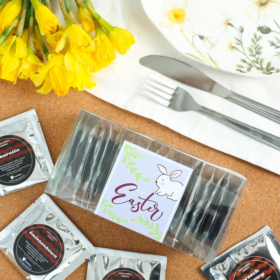HAPPY EASTER zestaw kaw smakowych aromatyzowanych na Wielkanoc - prezent upominek na zajączka święta wielkanocne dla niej niego mamy taty siostry