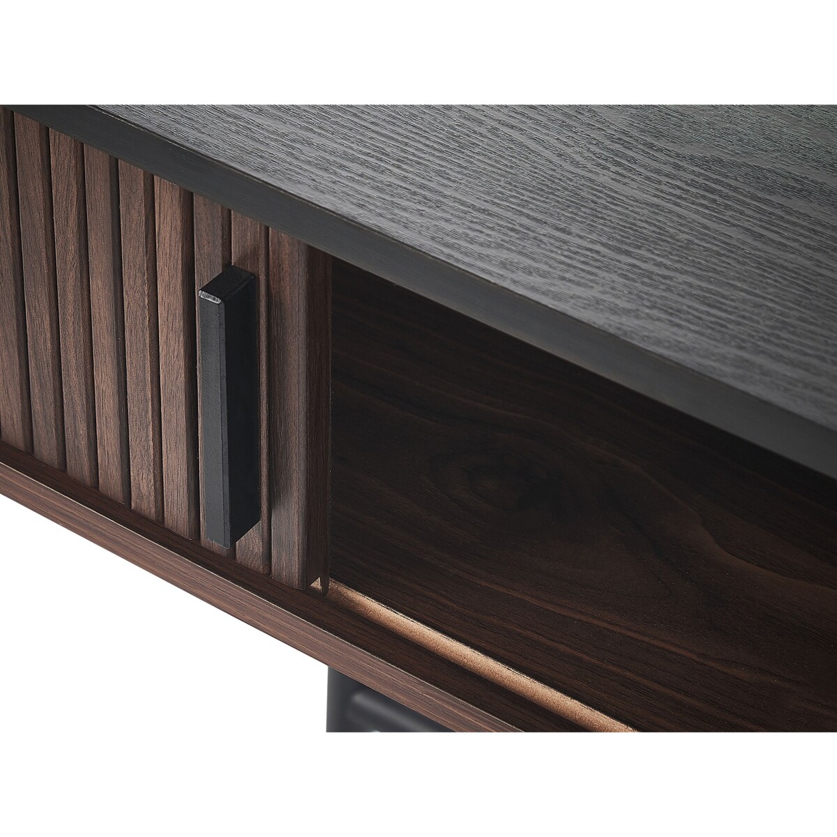 Konsola ciemne drewno z czarnym JOSE