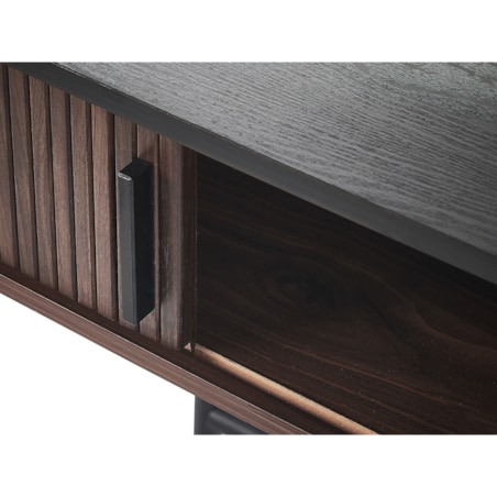 Konsola ciemne drewno z czarnym JOSE