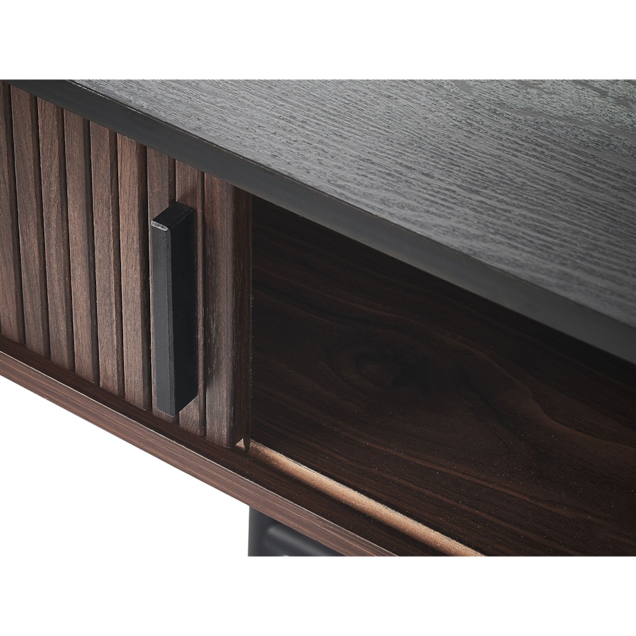 Konsola ciemne drewno z czarnym JOSE