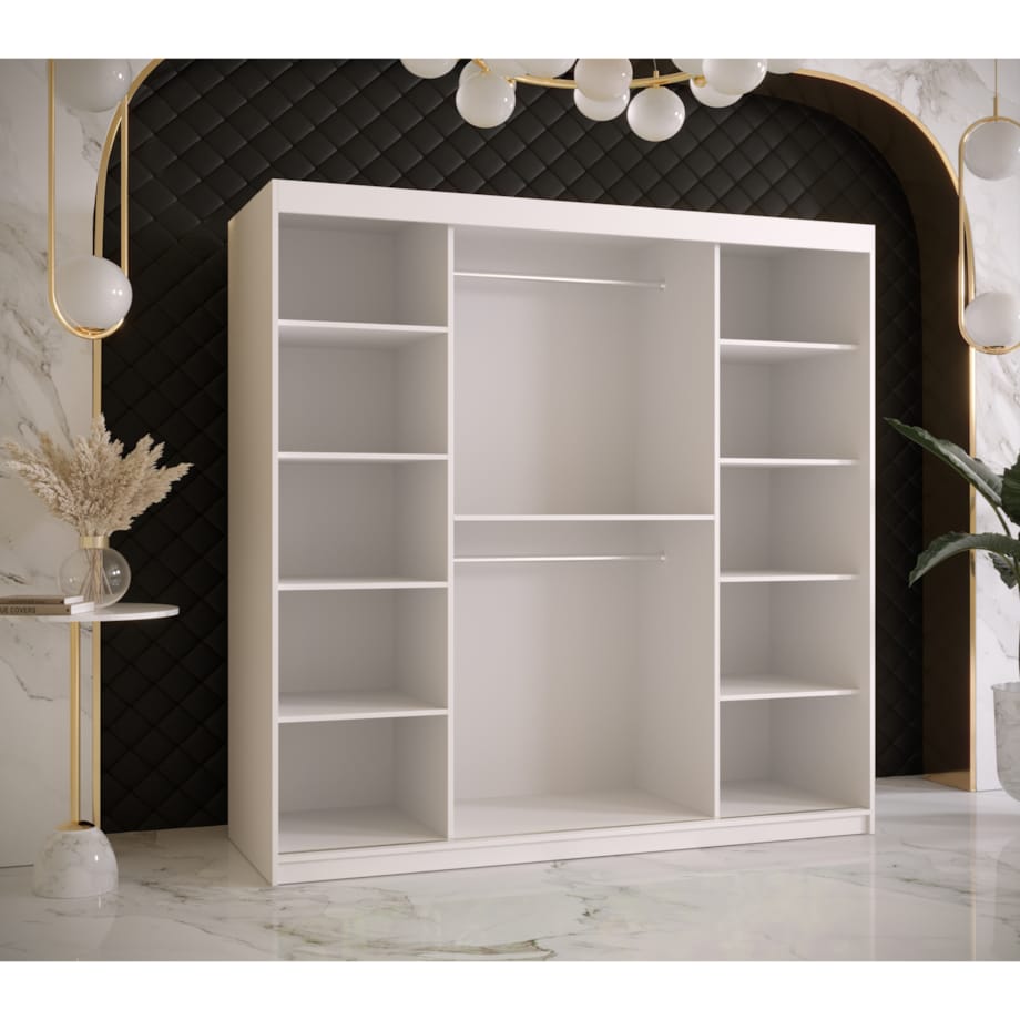 Szafa przesuwna Garderoba RAMIRO 1 180 gł. 62 biały