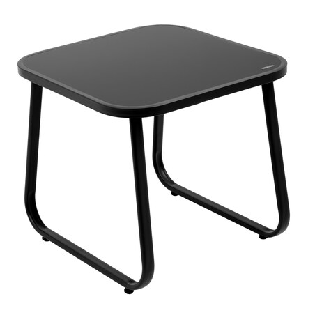 Zestaw Mebli Ogrodowych 2 Fotele Krzesła Bujane Textilene Stolik Szklany