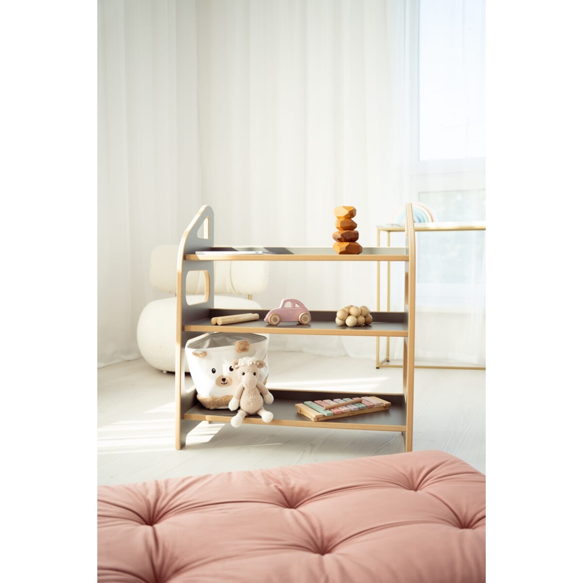 MAXI regał montessori - szary