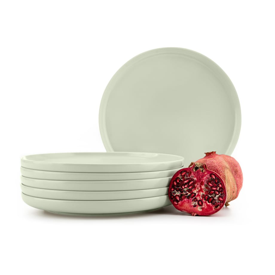 KONSIMO VICTO Zestaw talerzy obiadowych dla 6 osób (6 elementów) beżowo-zielono-szary